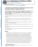 Cover page: A randomized controlled trial of gabapentin for chronic low back pain with and without a radiating component