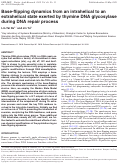 Cover page: Base-flipping dynamics from an intrahelical to an extrahelical state exerted by thymine DNA glycosylase during DNA repair process