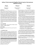 Cover page: Indoor environmental quality monitoring by autonomous mobile sensing