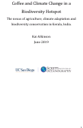 Cover page: Coffee and Climate Change in a Biodiversity Hotspot: The nexus of agriculture, climate adaptation and biodiversity conservation in Kerala, India. 