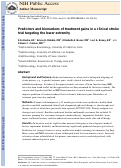 Cover page: Predictors and biomarkers of treatment gains in a clinical stroke trial targeting the lower extremity