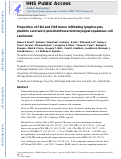 Cover page: Proportion of CD4 and CD8 tumor infiltrating lymphocytes predicts survival in persistent/recurrent laryngeal squamous cell carcinoma