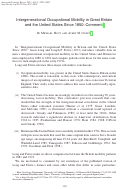 Cover page: Intergenerational Occupational Mobility in Great Britain and the United States Since 1850: Comment