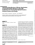 Cover page: Optimizing Identification of Allergic Sensitization to Seasonal Inhalant Allergens in the USA: Implications for Constructing Optimal Panels to Evaluate Patients with Allergy