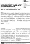 Cover page: The Circadian Clock Gene Period1 Connects the Molecular Clock to Neural Activity in the Suprachiasmatic Nucleus