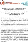 Cover page: Investigating the Effects of Applied Learning Principles on the “Create” Response in Atlantic Bottlenose Dolphins (Tursiops truncatus)