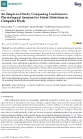 Cover page: An Empirical Study Comparing Unobtrusive Physiological Sensors for Stress Detection in Computer Work