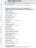 Cover page: A Multicenter Study of the Causes and Consequences of Optimistic Expectations About Prognosis by Surrogate Decision-Makers in ICUs.