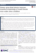 Cover page: Dietary spray-dried plasma improves intestinal morphology of mated female mice under stress condition