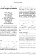 Cover page: Early detection of thrombin activity in neuroinflammatory disease