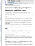 Cover page: Neural Responsiveness to Reward as an Index of Depressive Symptom Change Following Cognitive-Behavioral Therapy and SSRI Treatment.