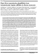 Cover page: Plant 24-nt reproductive phasiRNAs from intramolecular duplex mRNAs in diverse monocots.