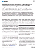 Cover page: Manganese co-localizes with calcium and phosphorus in Chlamydomonas acidocalcisomes and is mobilized in manganese-deficient conditions