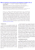 Cover page: Effect of vacancies on the structure and properties of Ga2(Se0.33Te0.67)3