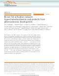 Cover page: Brown fat activation reduces hypercholesterolaemia and protects from atherosclerosis development