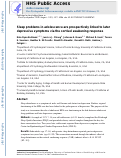 Cover page: Sleep problems in adolescence are prospectively linked to later depressive symptoms via the cortisol awakening response