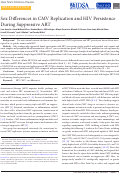 Cover page: Sex Differences in CMV Replication and HIV Persistence During Suppressive ART