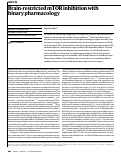 Cover page: Brain-restricted mTOR inhibition with binary pharmacology