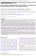 Cover page: A preliminary randomized controlled trial of a behavioral exercise intervention for smoking cessation.