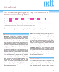 Cover page: The link between phenotype and fatty acid metabolism in advanced chronic kidney disease