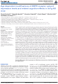 Cover page: Age-Dependent Modifications of AMPA Receptor Subunit Expression Levels and Related Cognitive Effects in 3xTg-AD Mice