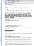 Cover page: 2020 American College of Rheumatology Guideline for the Management of Gout.