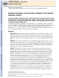 Cover page: Antiretroviral Agents and Prevention of Malaria in HIV-Infected Ugandan Children