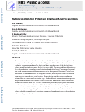 Cover page: Multiple Coordination Patterns in Infant and Adult Vocalizations