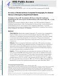 Cover page: Accuracy of Reduced-Dose Computed Tomography for Ureteral Stones in Emergency Department Patients