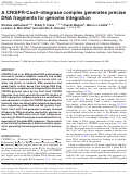 Cover page: A CRISPR-Cas9–integrase complex generates precise DNA fragments for genome integration