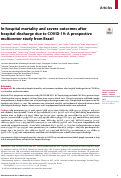 Cover page: In-hospital mortality and severe outcomes after hospital discharge due to COVID-19: A prospective multicenter study from Brazil.