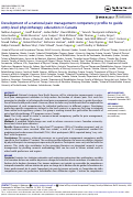 Cover page: Development of a national pain management competency profile to guide entry-level physiotherapy education in Canada