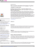 Cover page: Non-invasive intradermal imaging of cystine crystals in cystinosis