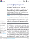 Cover page: Uncovering temporal structure in hippocampal output patterns