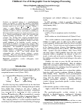 Cover page: Children’s Use of Orthographic Cues in Language Processing