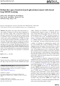 Cover page: Robust free space board-to-board optical interconnect with closed loop MEMS tracking