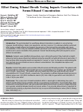 Cover page: Effort During Ethanol Breath Testing Impacts Correlation with Serum Ethanol Concentration