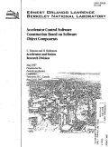 Cover page: Accelerator Control Software Construction Based on Software Object Components