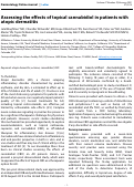 Cover page: Assessing the effects of topical cannabidiol in patients with atopic dermatitis