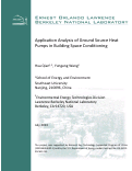 Cover page: Application analysis of ground source heat pumps in building space conditioning