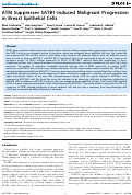 Cover page: ATM Suppresses SATB1-Induced Malignant Progression in Breast Epithelial Cells