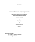 Cover page: Physical Activity, Personality, Social Contexts, and Health: Interactions Within a Lifespan Perspective