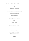 Cover page: Self-presentation, Interpersonal Perception, and Partner Selection in Computer-mediated Relationship Formation