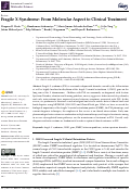 Cover page: Fragile X Syndrome: From Molecular Aspect to Clinical Treatment