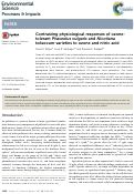 Cover page: Contrasting physiological responses of ozone-tolerant Phaseolus vulgaris and Nicotiana tobaccum varieties to ozone and nitric acid