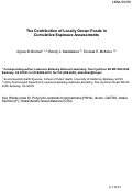 Cover page: The contribution of locally grown foods in cumulative exposure assessments