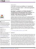 Cover page: Limited immune surveillance in lymphoid tissue by cytolytic CD4+ T cells during health and HIV disease