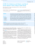 Cover page: COVID-19 in Newborns and Infants—Low Risk of Severe Disease: Silver Lining or Dark Cloud?