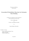 Cover page: Generalized Probabilistic Bisection for Stochastic Root-Finding