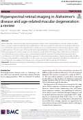 Cover page: Hyperspectral retinal imaging in Alzheimers disease and age-related macular degeneration: a review.